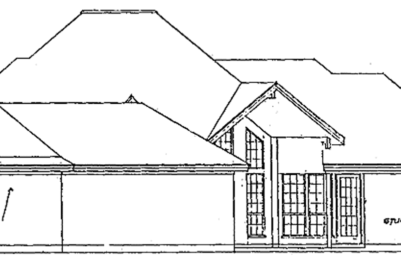 Home Plan - Exterior - Rear Elevation for Ranch House Plan #952-39 - 4 bed, 3.5 bath