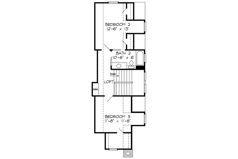 European Style House Plan - 3 Beds 2 Baths 1780 Sq/Ft Plan #410-3571 ...