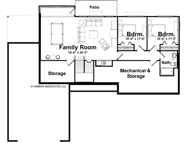 Home Plan - Craftsman Floor Plan - Lower Floor Plan #928-151