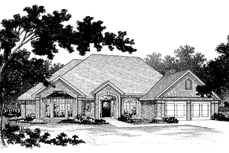 Dream House Plan - Ranch Exterior - Front Elevation Plan #310-1186
