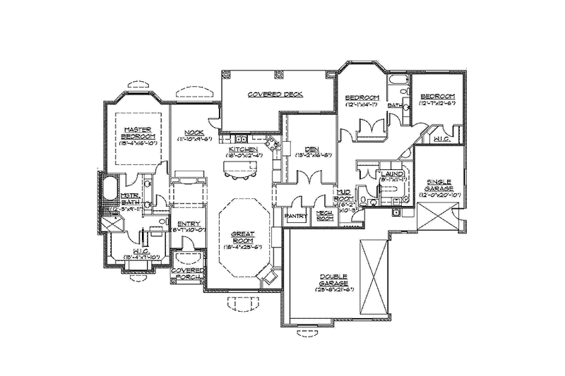 House Blueprint - Floor Plan - Main Floor for Traditional House Plan #945-101 - 3 bed, 2.5 bath