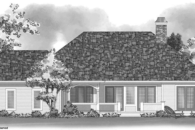 Home Plan - Exterior - Rear Elevation for Country House Plan #930-216 - 3 bed, 2.5 bath