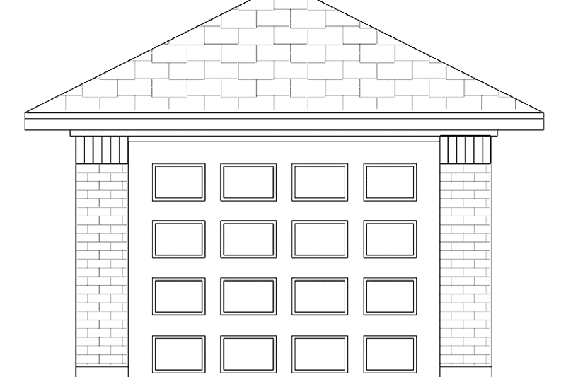 Home Plan - Exterior - Front Elevation 3 for Traditional House Plan #84-721, 0 bath