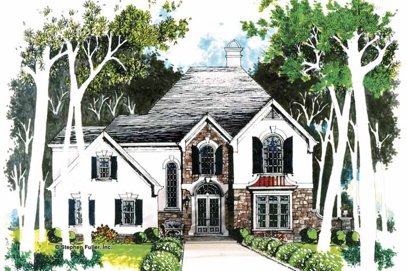 Home Plan - European Exterior - Front Elevation Plan #429-53