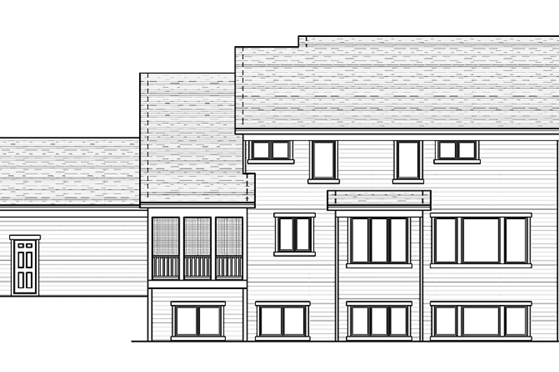 Dream House Plan - Exterior - Rear Elevation for European House Plan #51-640 - 4 bed, 2.5 bath