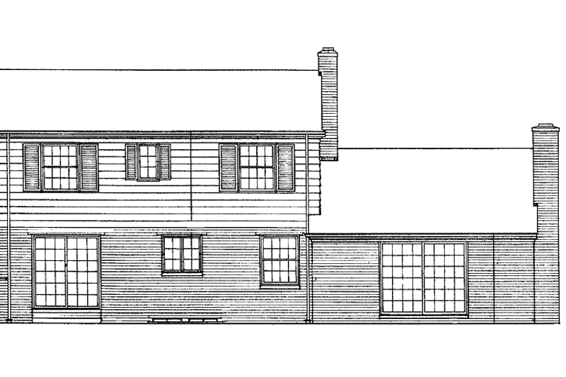 Dream House Plan - Exterior - Rear Elevation for Country House Plan #72-572 - 4 bed, 2.5 bath
