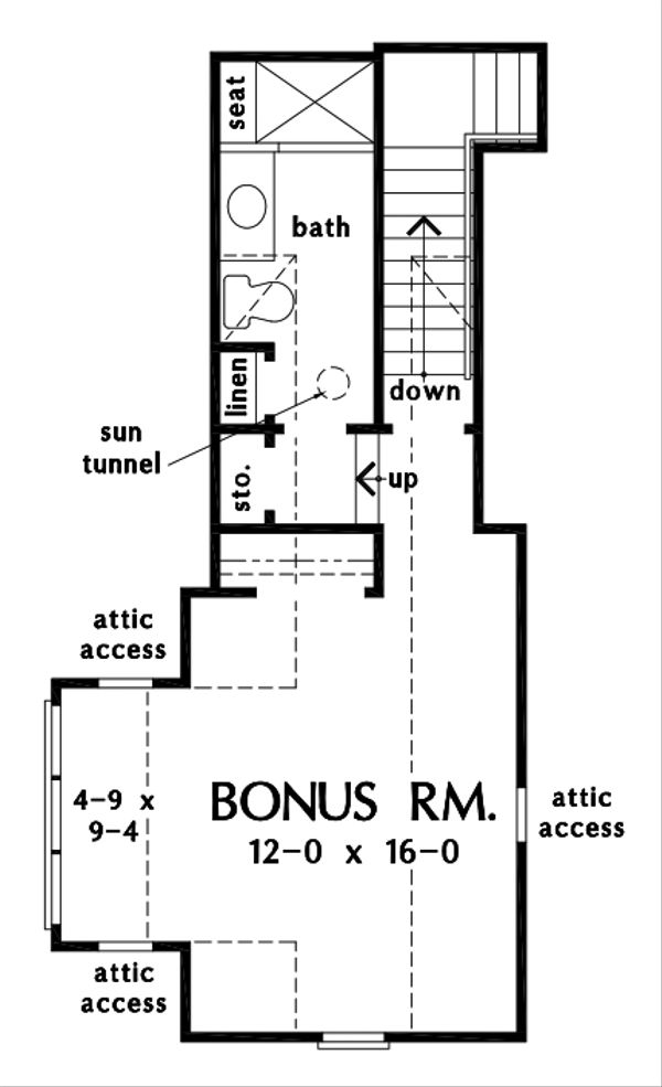 Architectural House Design - Ranch Floor Plan - Upper Floor Plan #929-1090