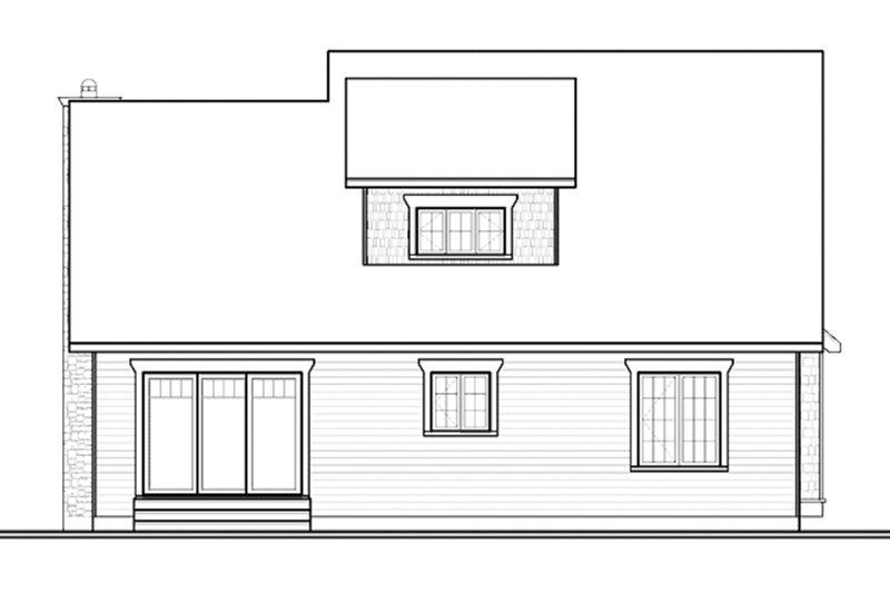 Home Plan - Exterior - Rear Elevation for Craftsman House Plan #23-2371 - 3 bed, 2 bath