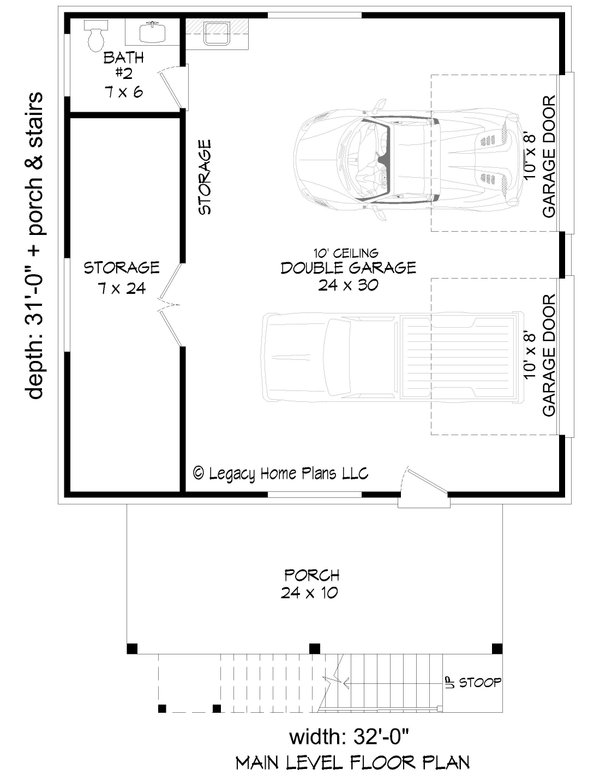 House Plan Design - Contemporary Floor Plan - Main Floor Plan #932-715