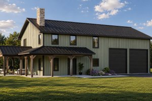 House Blueprint - Exterior - Front Elevation for Barndominium House Plan #1064-511 - 3 bed, 2.5 bath