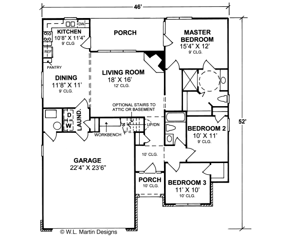 Dream House Plan - Traditional Floor Plan - Main Floor Plan #20-380
