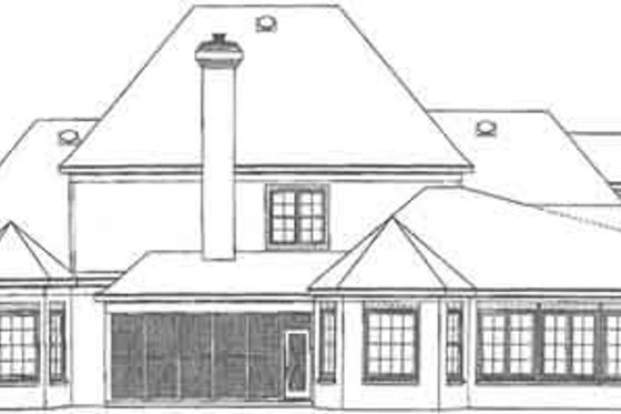 Exterior - Rear Elevation for Traditional House Plan #81-391 - 4 bed, 3.5 bath