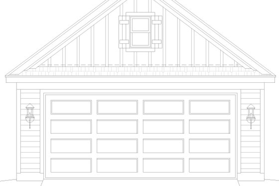 Exterior - Front Elevation 3 for Craftsman House Plan #932-1016, 0 bath