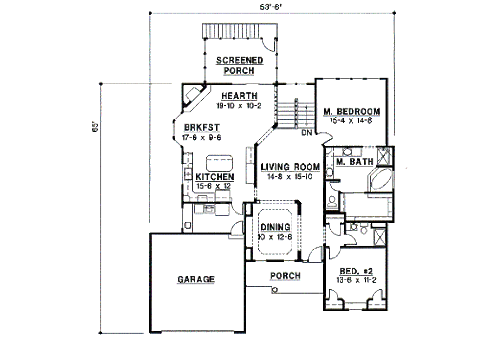 European Style House Plan - 4 Beds 3 Baths 2945 Sq/Ft Plan #67-351 ...