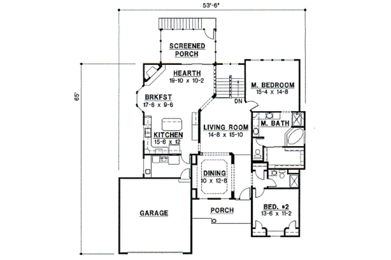 European Style House Plan - 4 Beds 3 Baths 2945 Sq Ft Plan #67-351 