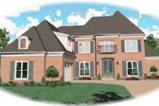 Exterior - Front Elevation for Traditional House Plan #81-579 - 3 bed, 3 bath