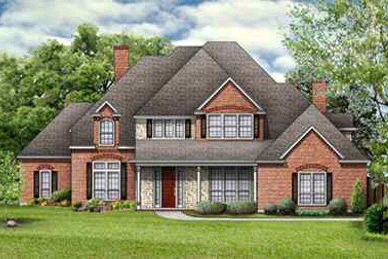 House Blueprint - Traditional Exterior - Front Elevation Plan #84-156