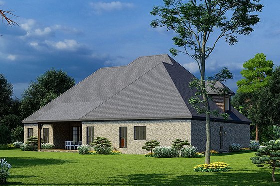 Exterior - Rear Elevation for Traditional House Plan #923-235 - 3 bed, 3 bath