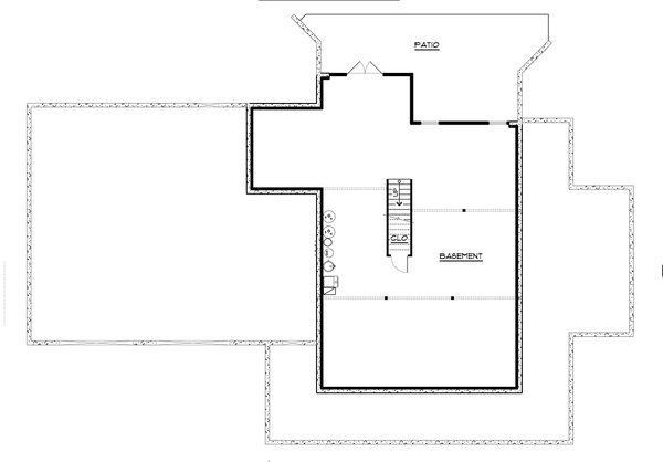 House Blueprint - Barndominium Floor Plan - Lower Floor Plan #1064-215