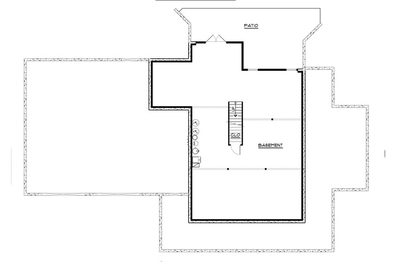 House Design - Floor Plan - Lower Floor for Barndominium House Plan #1064-215 - 1 bed, 1.5 bath