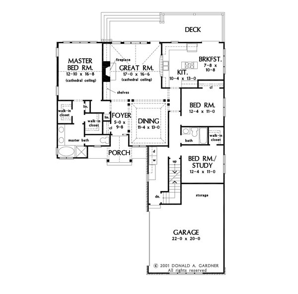 Craftsman Floor Plan - Main Floor Plan #929-609