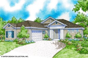 Exterior - Front Elevation 3 for Classical House Plan #930-370 - 3 bed, 2 bath