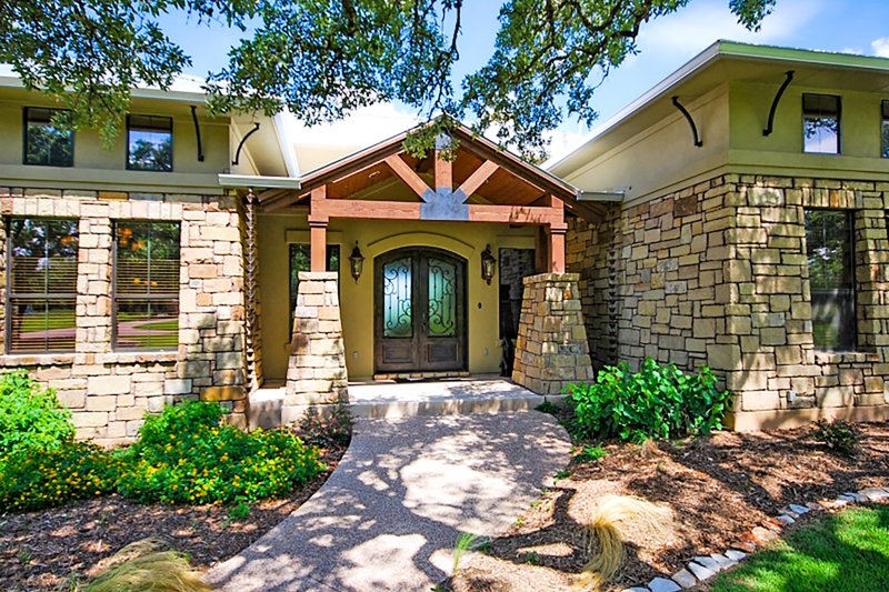 Dream House Plan - Exterior - Covered Porch for Prairie House Plan #80-211 - 4 bed, 4 bath