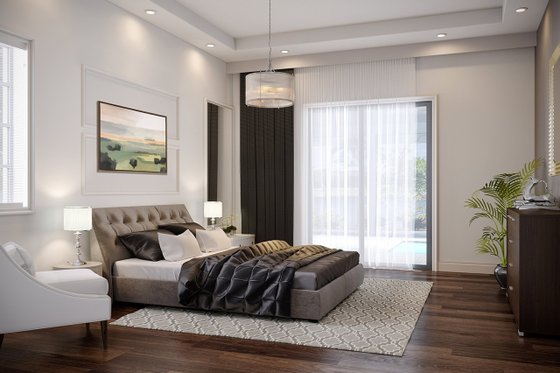 Interior - Master Bedroom for Beach House Plan #938-83 - 4 bed, 3 bath