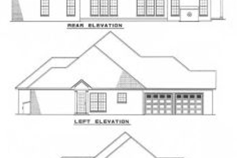 Home Plan - Exterior - Rear Elevation for European House Plan #17-145 - 3 bed, 2.5 bath