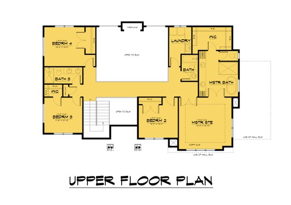 House Design - Contemporary Floor Plan - Upper Floor Plan #1066-172