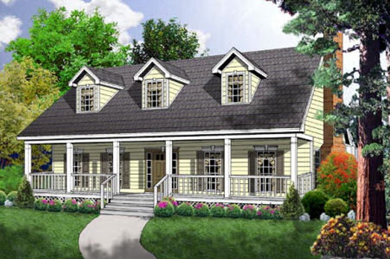 House Design - Farmhouse Exterior - Front Elevation Plan #40-163