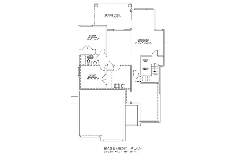Dream House Plan - Floor Plan - Lower Floor for Prairie House Plan #1100-11 - 2 bed, 2 bath