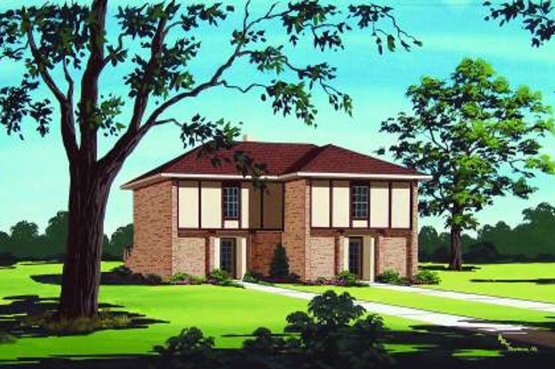 Architectural House Design - Traditional Exterior - Front Elevation Plan #45-293