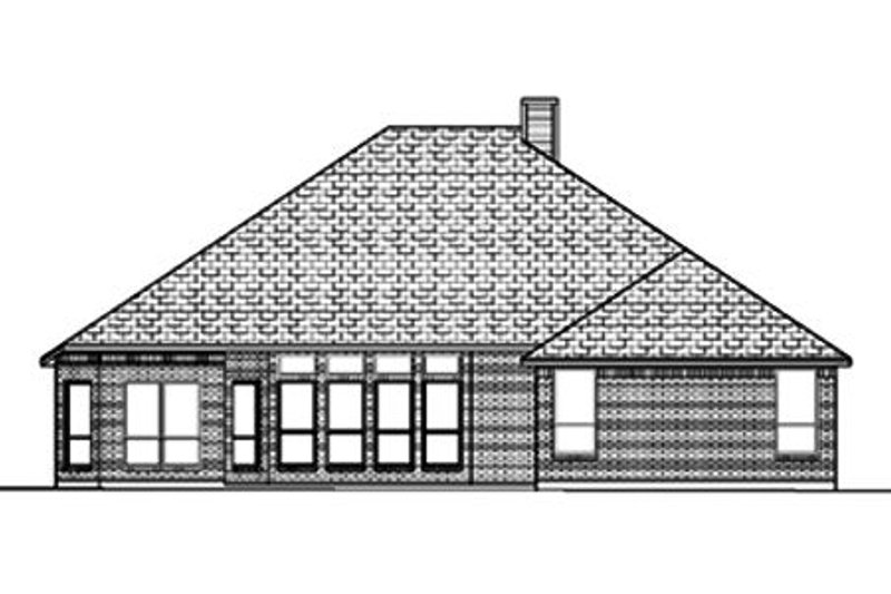 Home Plan - Exterior - Rear Elevation for Traditional House Plan #84-369 - 4 bed, 2 bath