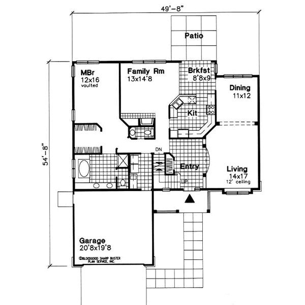 Traditional Floor Plan - Main Floor Plan #50-175