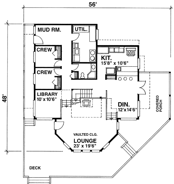 House Design - Floor Plan - Main Floor Plan #118-104