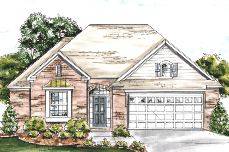 Architectural House Design - Traditional Exterior - Front Elevation Plan #20-1420