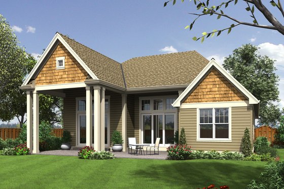 Exterior - Rear Elevation for Craftsman House Plan #48-662 - 4 bed, 2.5 bath
