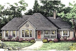 Southern Exterior - Front Elevation Plan #406-231
