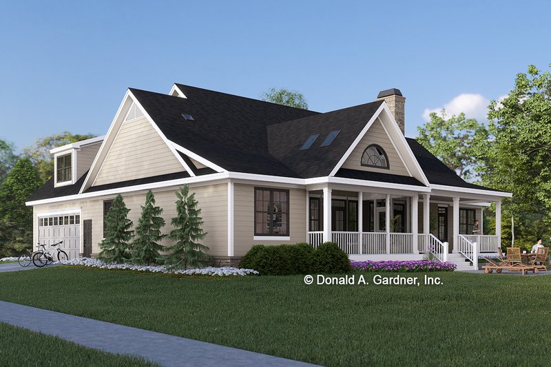 Architectural House Design - Exterior - Rear Elevation for Country House Plan #929-46 - 4 bed, 3 bath