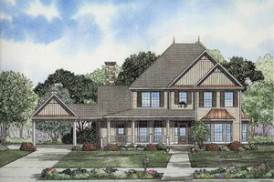 Colonial Exterior - Front Elevation Plan #17-2859