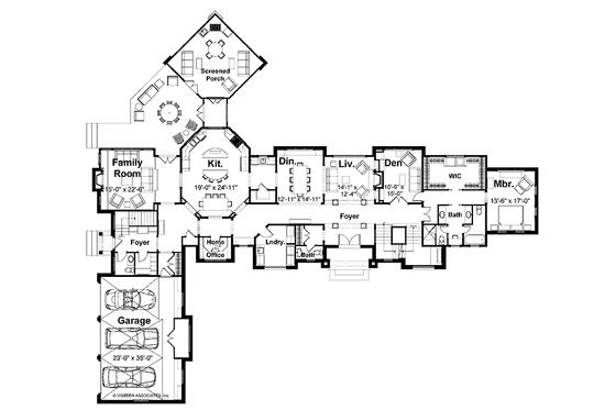 Floor Plan - Main Floor for Country House Plan #928-24 - 4 bed, 3 bath