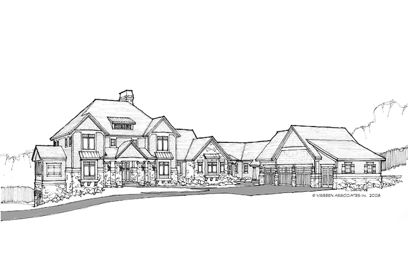 Architectural House Design - Exterior - Front Elevation 3 for Craftsman House Plan #928-173 - 6 bed, 4 bath