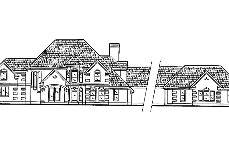 House Blueprint - European Exterior - Front Elevation Plan #968-42