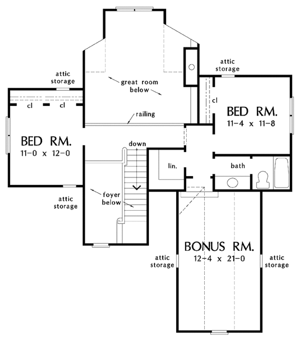 House Design - Victorian Floor Plan - Upper Floor Plan #929-715