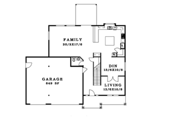 Home Plan - Craftsman Floor Plan - Main Floor Plan #943-36