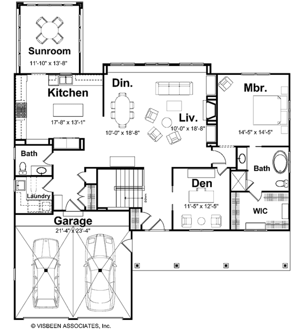 Home Plan - Craftsman Floor Plan - Main Floor Plan #928-81