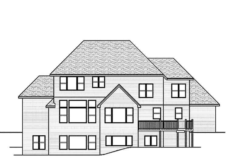 Home Plan - Exterior - Rear Elevation for Colonial House Plan #51-1111 - 4 bed, 3.5 bath