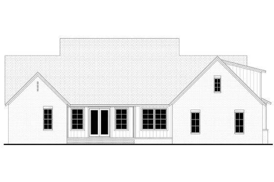 Exterior - Rear Elevation for Farmhouse House Plan #430-265 - 4 bed, 3.5 bath