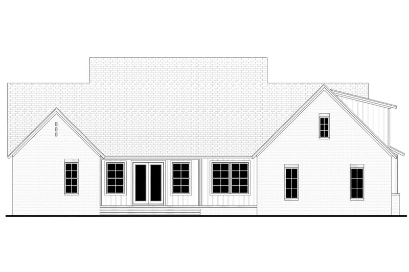 House Blueprint - Exterior - Rear Elevation for Farmhouse House Plan #430-265 - 4 bed, 3.5 bath
